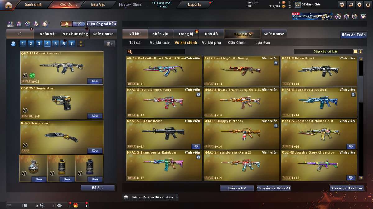 shop acc cf uy tin gia re